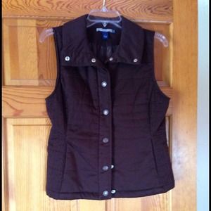 Brown fitted vest ...