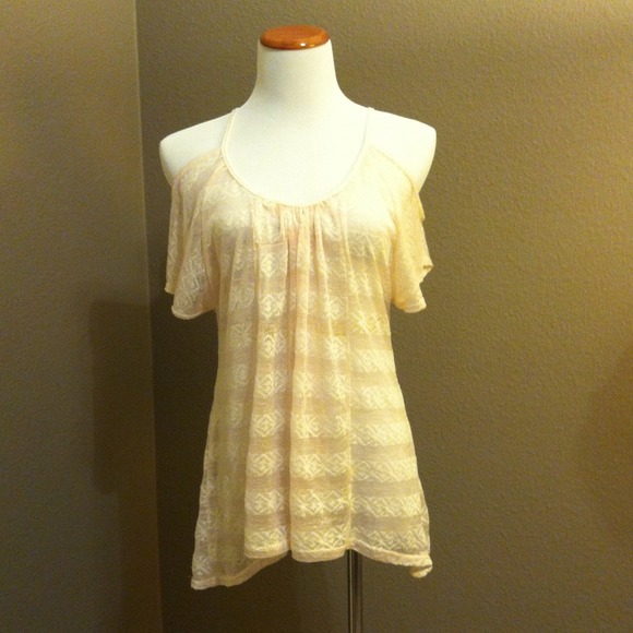 Sheer pink shirt!