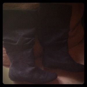 Xhilaration Black Slouchy Boots Size 7 EUC