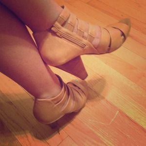 Strappy chunky heel heels :-)