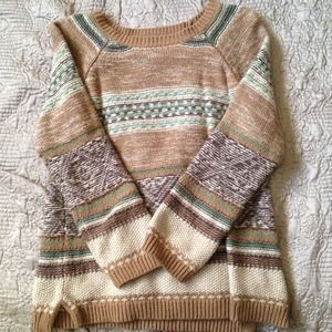 Zara knit tribal print sweater