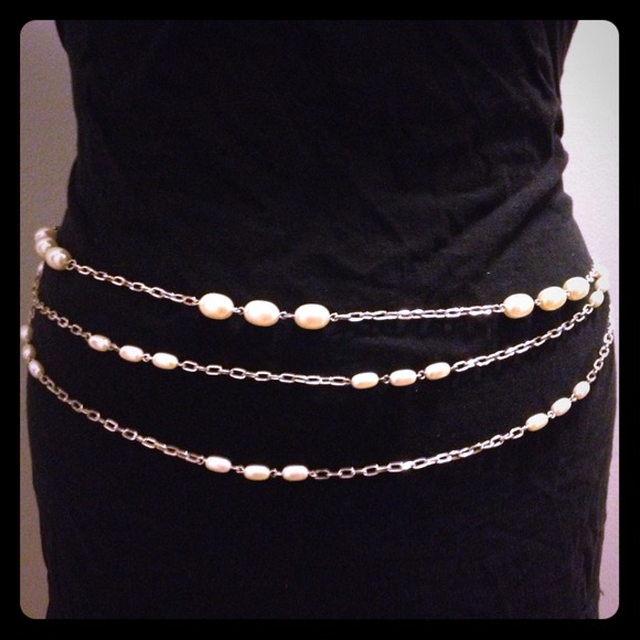Chain and pearl belt