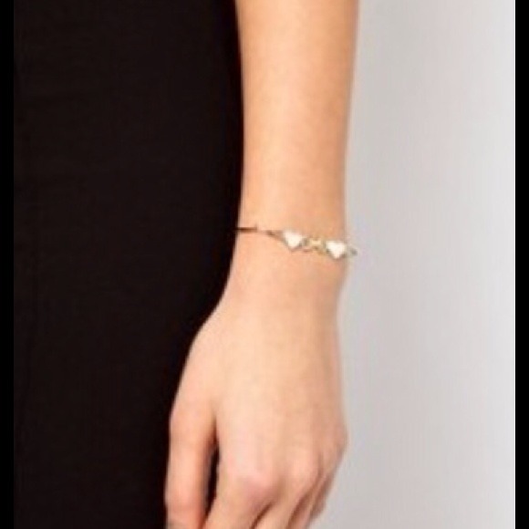 Gold Heart Stackable Bangle - Picture 2 of 2