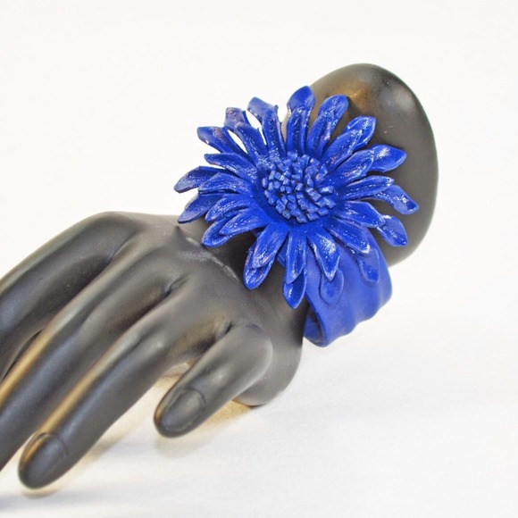 100% handmade Real leather flower