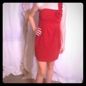 Red cocktail dress