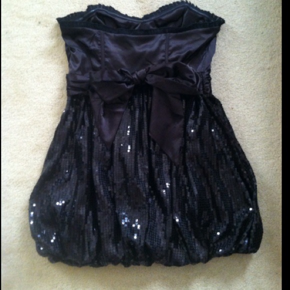 Sparkle Black Bubble Prom Dress - Picture 2 of 4