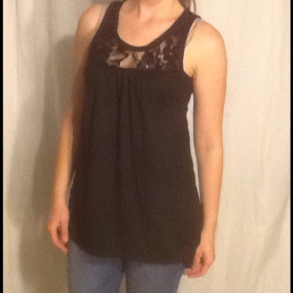 Black lacy top