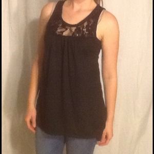 Black lacy top