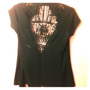 Bundled... Black lace back shrug