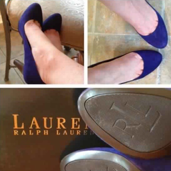Lauren Ralph Lauren Blue Suede Pumps - Picture 3 of 4