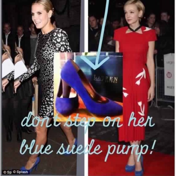 Lauren Ralph Lauren Blue Suede Pumps - Picture 2 of 4