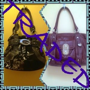 Black and brown purse