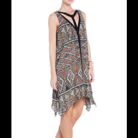 BCBG Max Azria Tribal print Handkerchief dress.