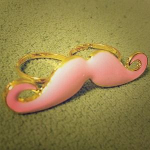 NWOT! Mustache double ring.