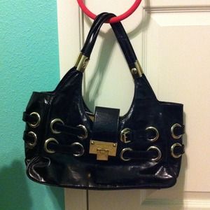 Jimmy Choo Black Ramona Leather Handbag