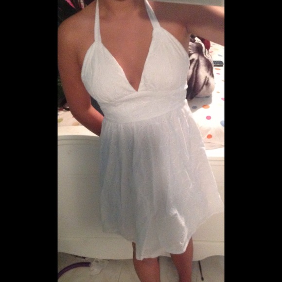 Crochet summer halter dress