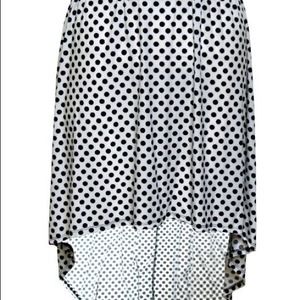 Plus sized polka dot hi-lo skirt