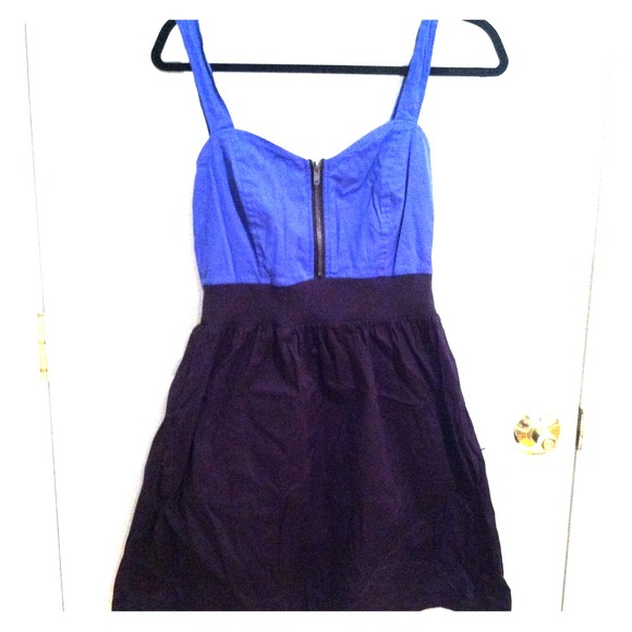 Blue and black casual dress!
