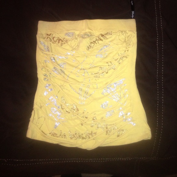 Baby Phat tube top 🎽—yellow, silver, gold !!
