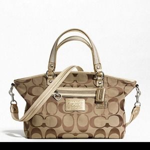 New Coach Khaki Signature large Bag 100% Authentic