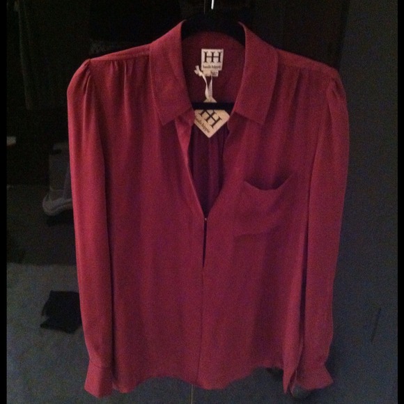 Haute Hippie Pocket Blouse in Mulberry - Picture 3 of 3