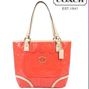 Brand New Coach Peyton Embossed Patent Leather Bag