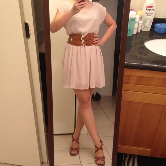 Sold in Bundle--Nude flowy dress