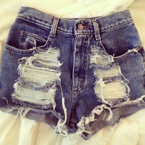 Custom slasher denim cutoffs jean shorts