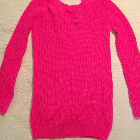 🚫Sold in bundle🚫Hot pink croche sweater dress