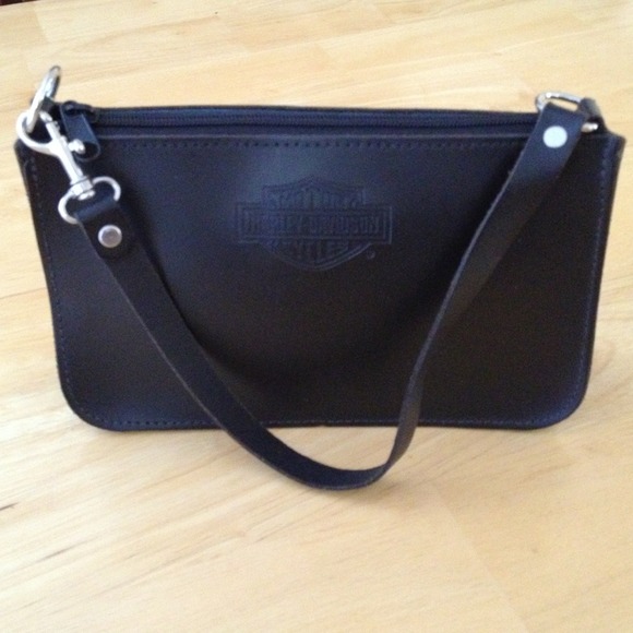 Harley Davidson Black Leather Small Tote Purse