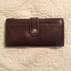 Brown leather Fossil wallet