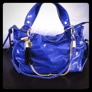 Steven Madden patent leather robin blue