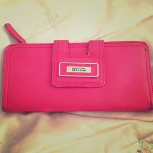 Bright pink wallet