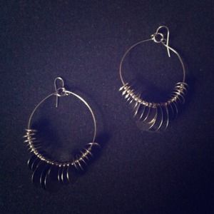 Edgy Silver Hoops
