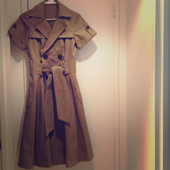 Zara Dresses & Skirts - Zara Inspired trenchcoat dress!!