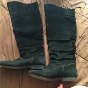 Black over the knee boots.