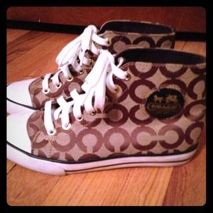 Authentic high top coach tennis shoes!