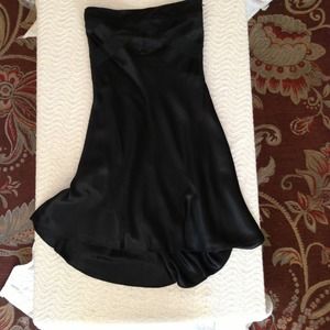 Strapless black dress