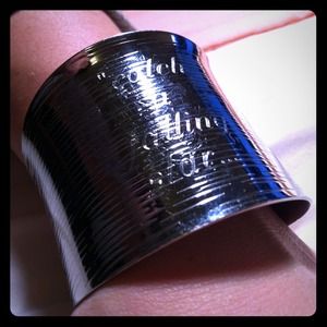 Stainless steel "catch a falling star" cuff