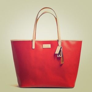 Coach leather tote