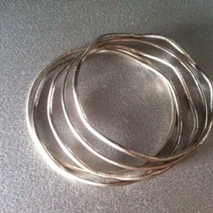 Silver bangle bracelets