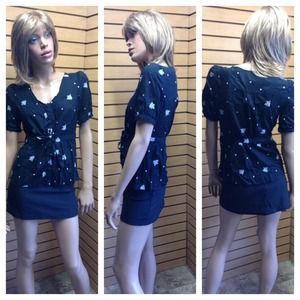 Black white shirt - D08