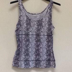 Teez-her black grey and white tank top. XL
