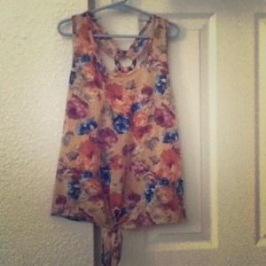 Vintage Floral Peach Shirt