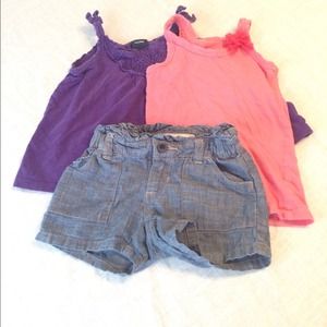 3T Summer Tank Tops and Jean Shorts