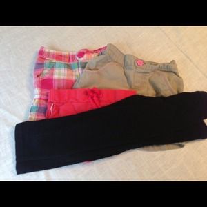 Girls 3T Shorts and Pair Black Pants