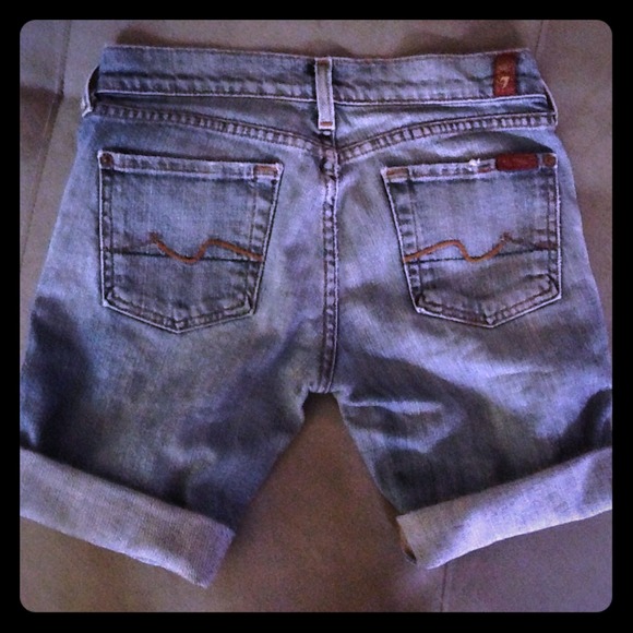 7 for all mankind jean shorts - Picture 1 of 3