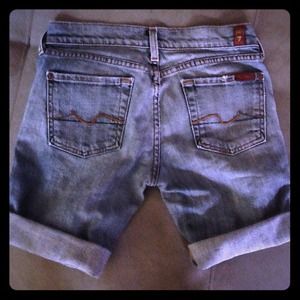 7 for all mankind jean shorts