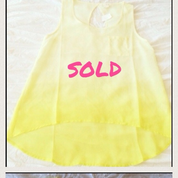 Yellow ombré tank