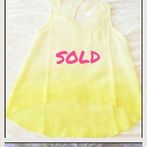 Yellow ombré tank